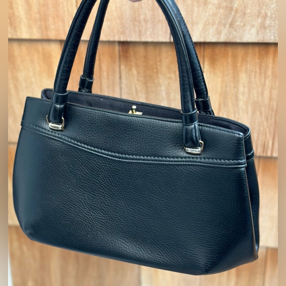 Garay True Vintage Black Leather Handbag 1950’s